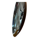 Contemporary Sculptural Concave Round Mirror in Blue, Made in France