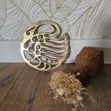 Brass trivet Sleeping Swan
