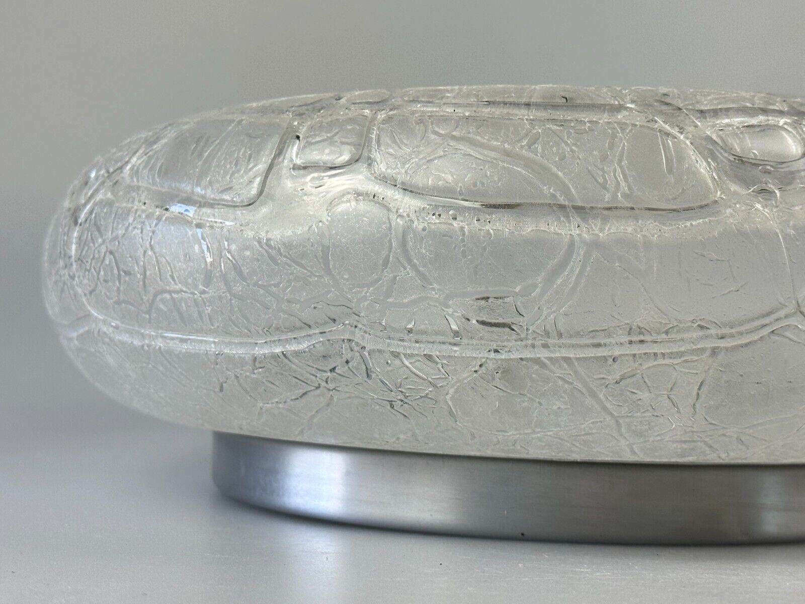 60s 70s ceiling lamp Plafoniere Ice Glass Doria Germany Space Age Design