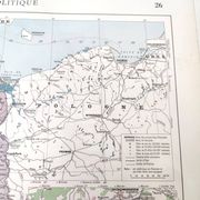 Old map of Germany 43x43cm from 1950