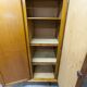 French wardrobe with tapered legs, 3 doors, 120cm hanging rail, new.