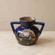 HB Quimper Odetta vase in cobalt blue glazed stoneware — Art Deco design, 1920s