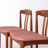 Pair of Bramin Teak Dining Chairs – Denmark 1960s – Pink Upholstery