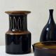 Ceramic vase Boch Freres, famous pottery from the 1970s.