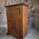 French antique oak wardrobe with one door, 18th century.