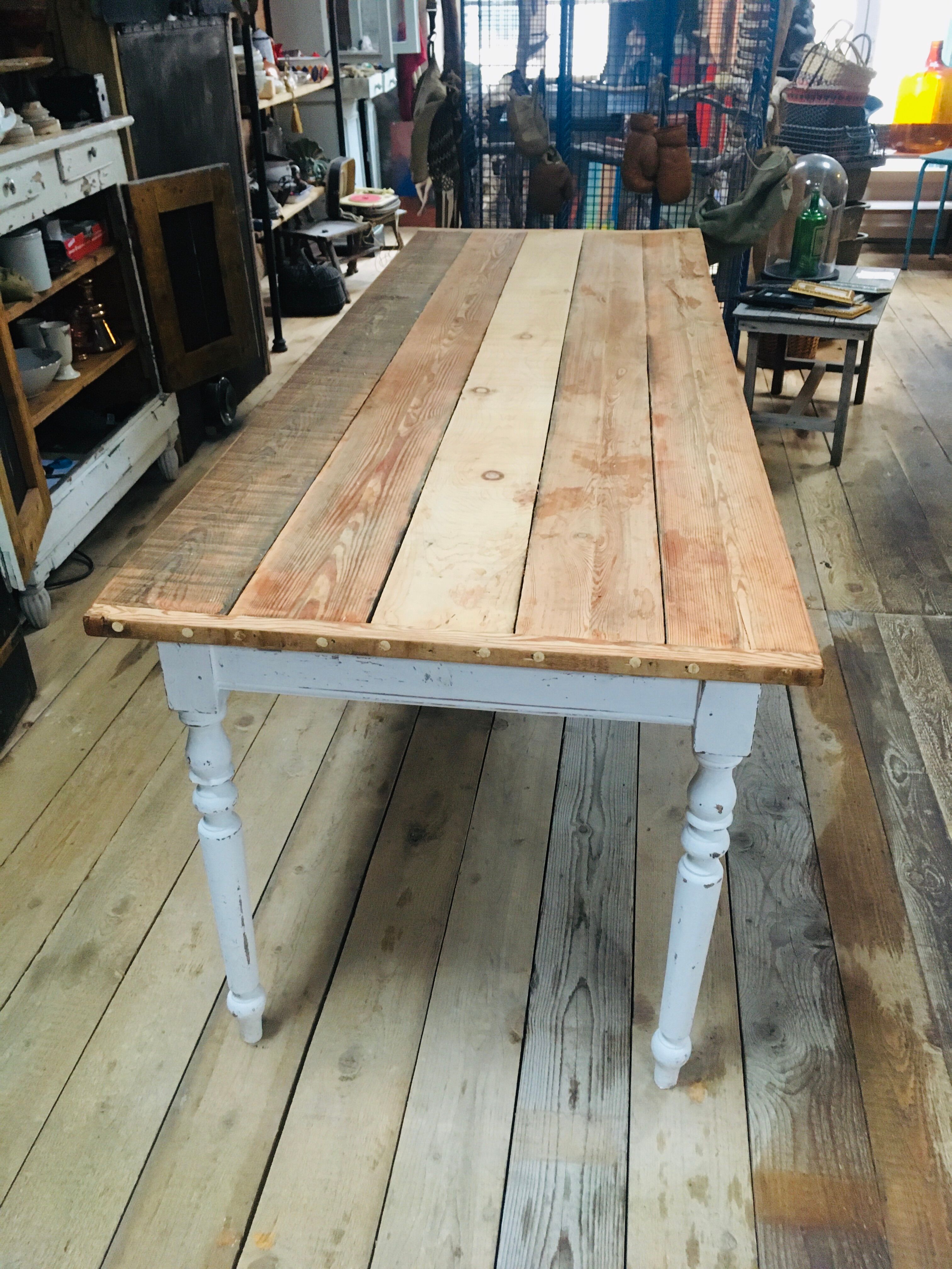 Large white fir country table 1930s