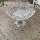 Glass bowl, vintage leaf and flower patterns