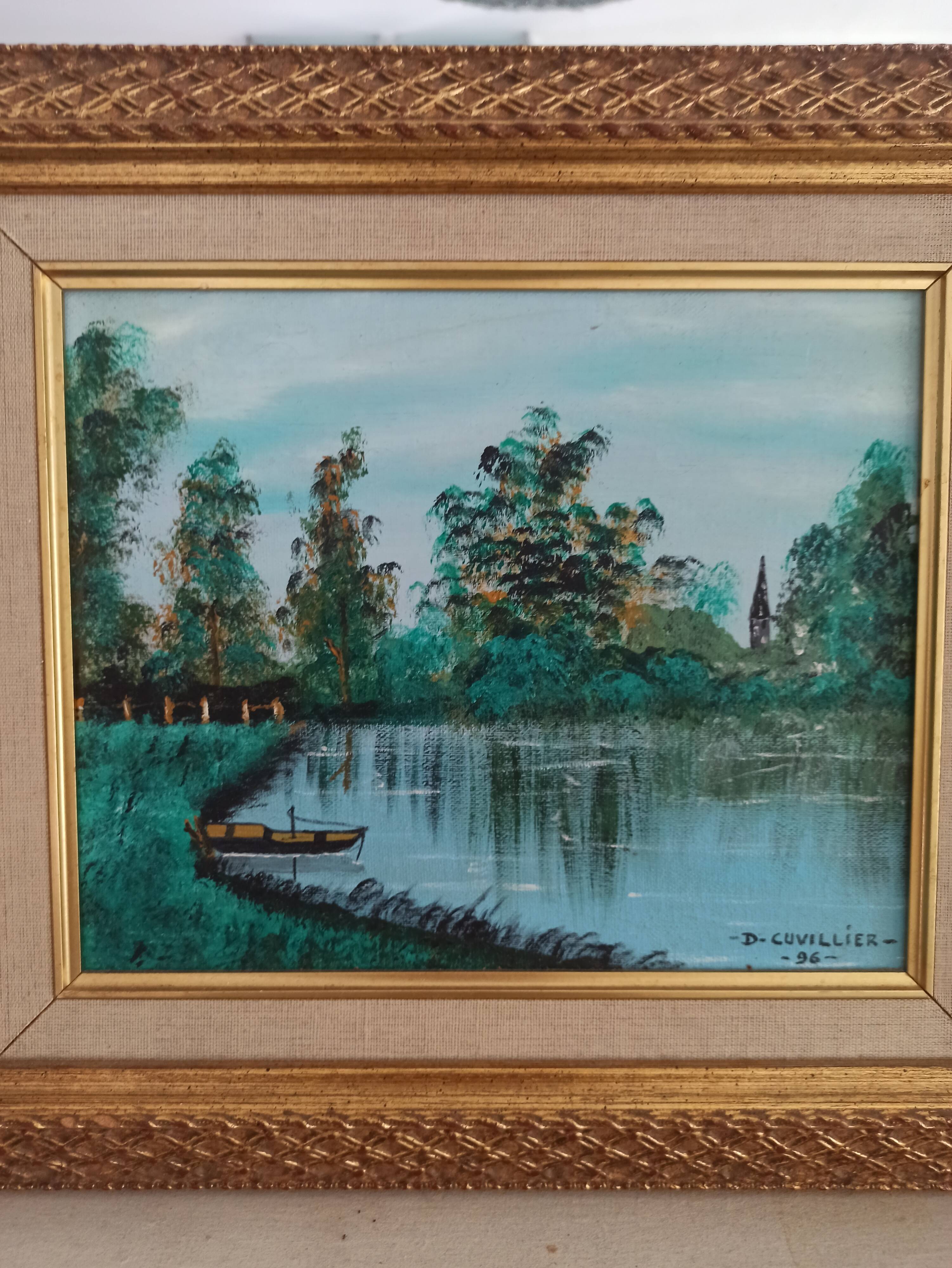 Oil painting with a beautiful quality frame.