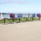 6 Wilkhahn "space age" chairs, circa 1970.