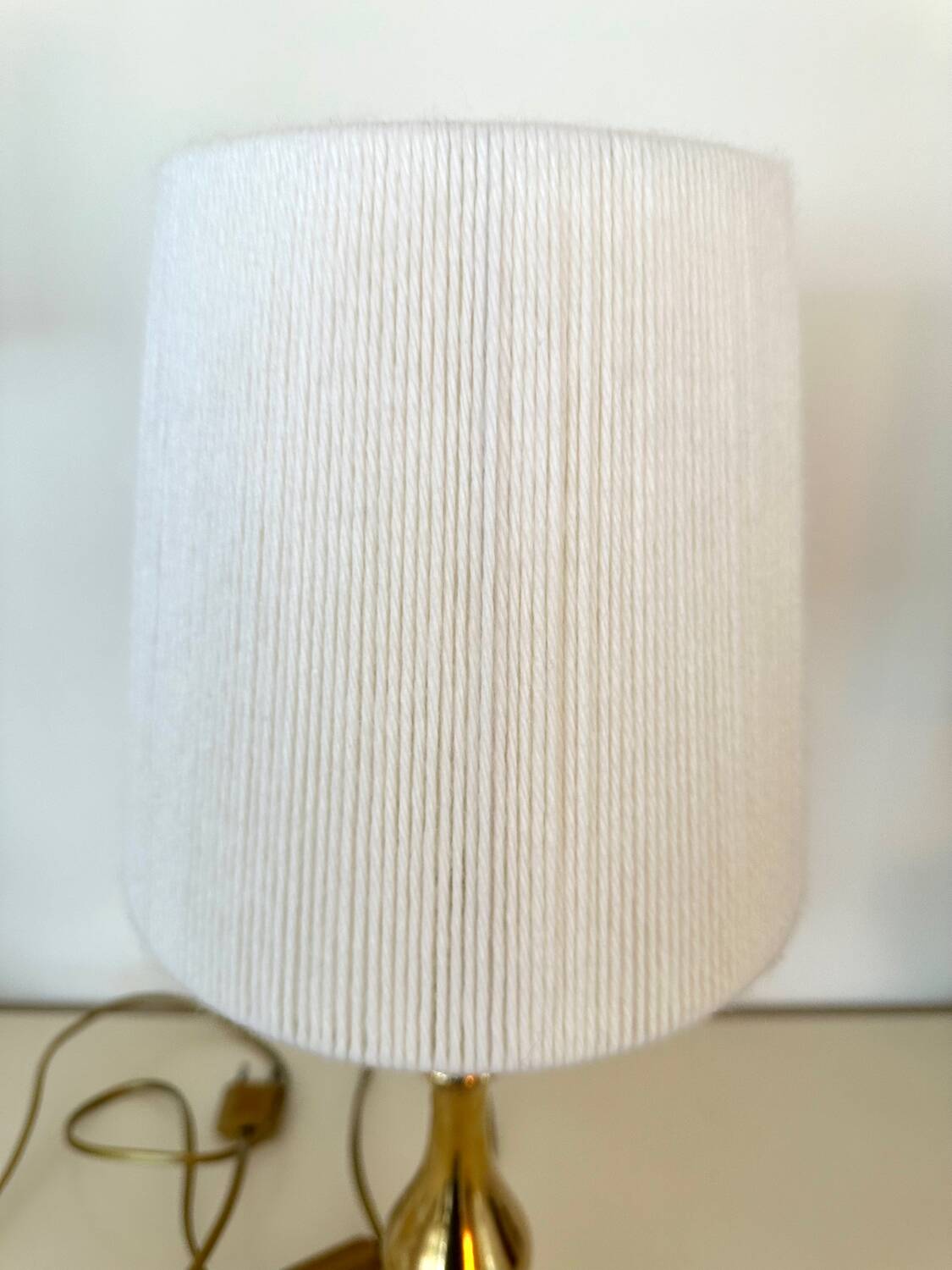 Brass and wool lamp