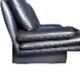 Ligne Roset designer leather sofa, black leather sofa.