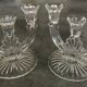 PAIR OF VINTAGE CANDLESTICKS IN CRYSTAL CANDLESTICK 3 BRANCHES ART DECO