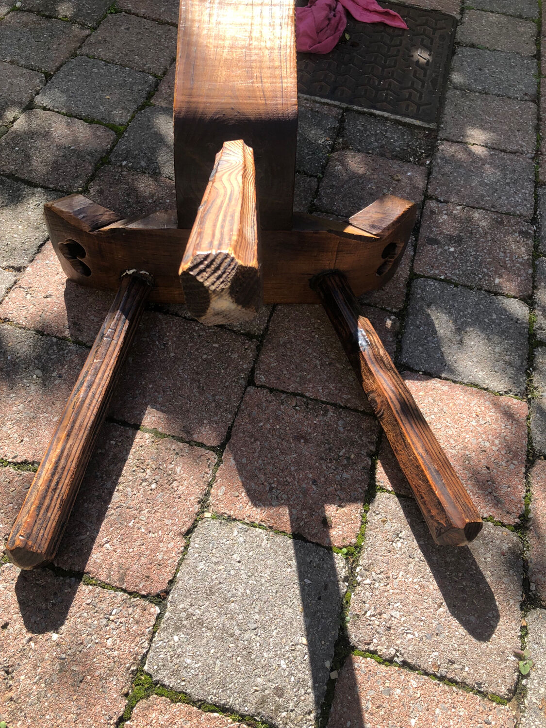 Brutalist chairs and stool