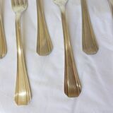 6 Christofle art deco style silver-plated forks