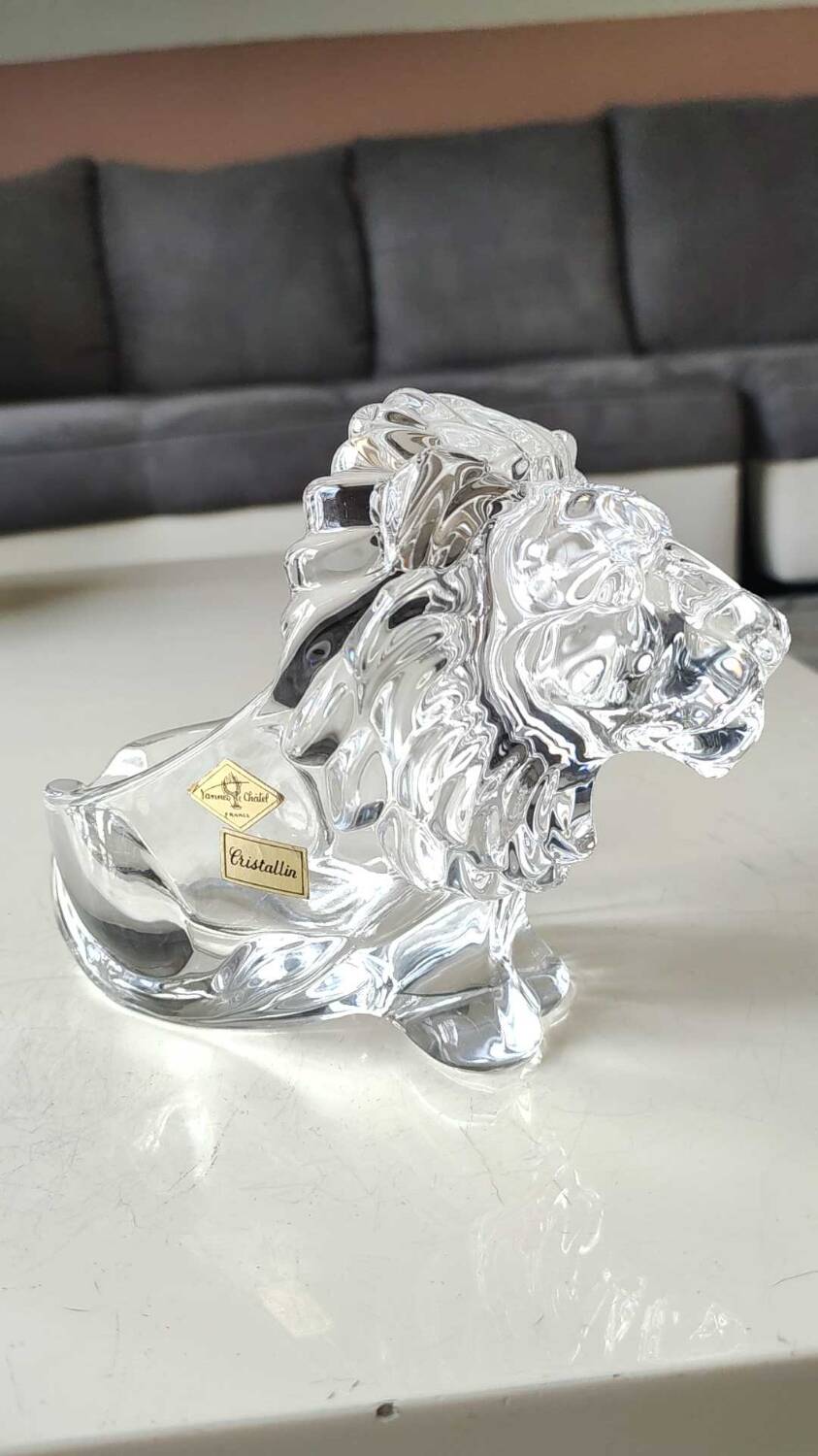 Lion effigy ashtray/Vannes Le Châtel/Art Vannes France