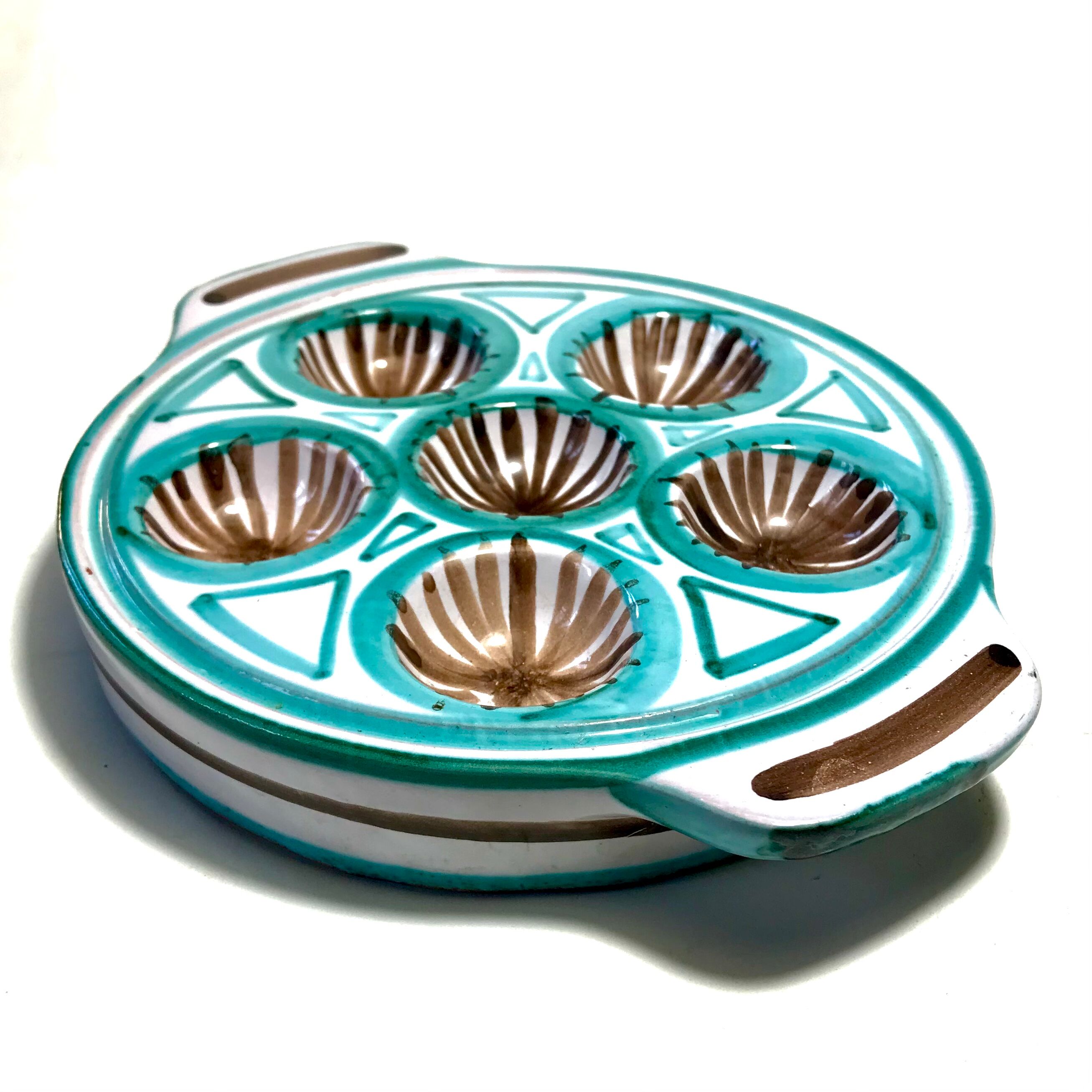 Robert picault snail dish ceramic design 1950 vallauris