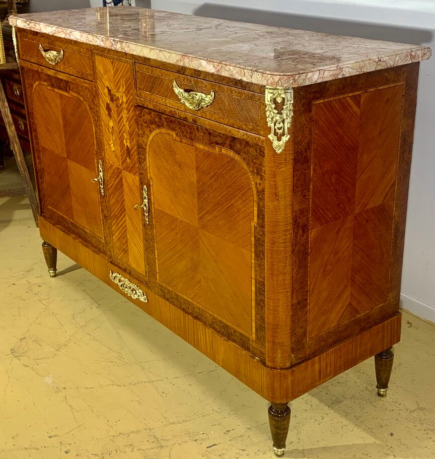 Buffet art deco period 1920 marquetry of rosewood and precious woods