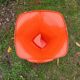 Orange seventies stool/ vintage/ decoration