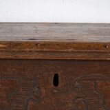 Antique solid wood trunk dated 1836 #13