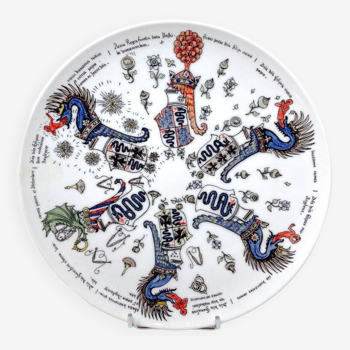 Assiette Fornasetti des années 50