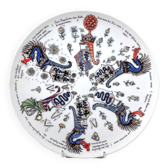 Assiette Fornasetti des années 50