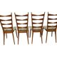 Ensemble de 4 chaises de salle à manger danoises, années 1960.