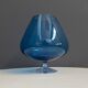 Empoli Blue large cognac glass shape vase 1960s