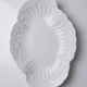Vintage hollow plate Chastagner Limoges in white porcelain, rococo style.