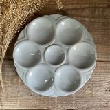 3 Art Deco oyster plates Digoin Sarreguemines