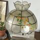 Capiz shell pendant light with flowers