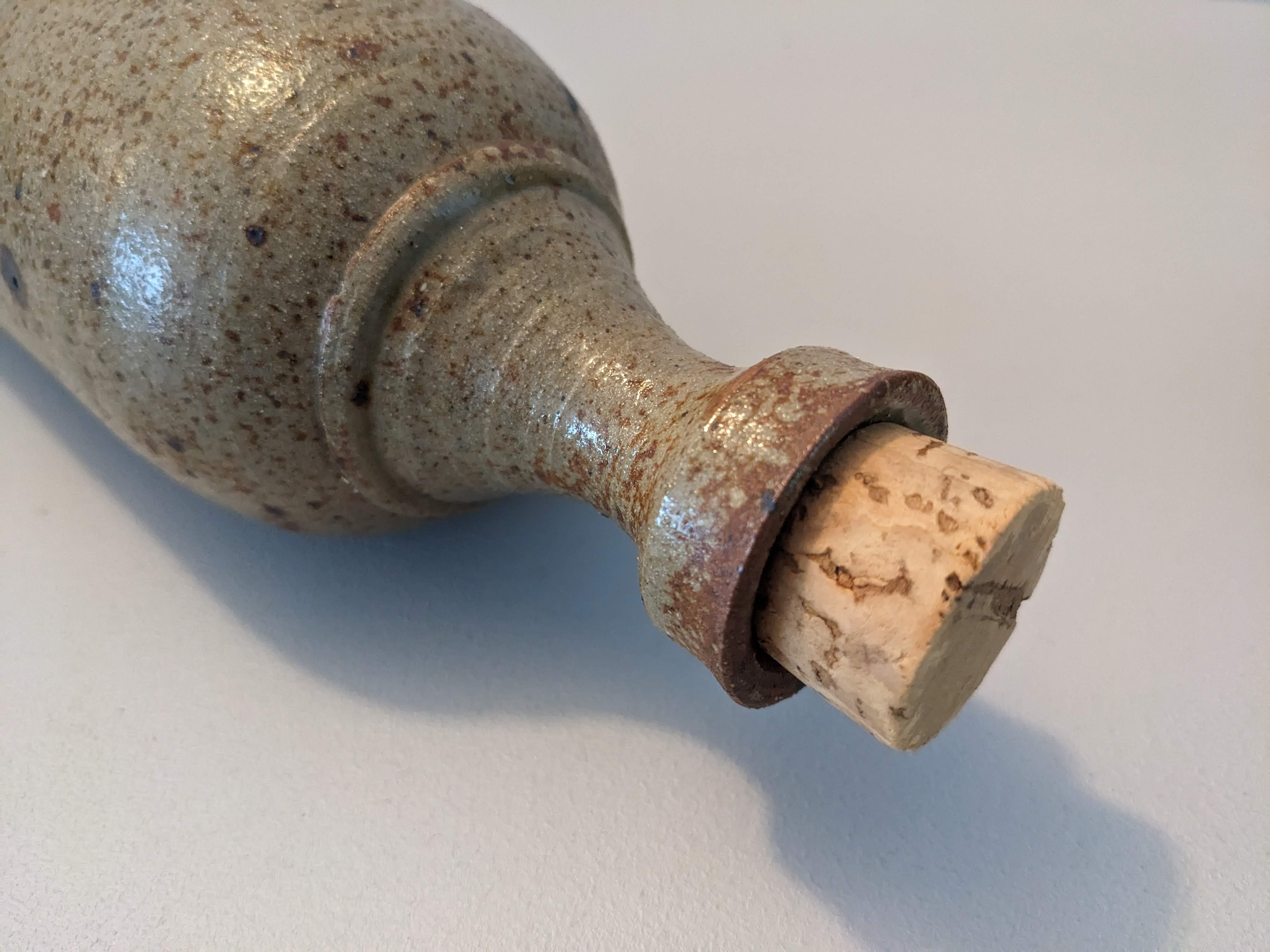 Pyrite stoneware bottle