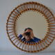 Vintage rattan sun mirror 70 years
