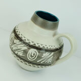 Vase Carstens keramik model 698-23 abstract decor in white and shades of brown