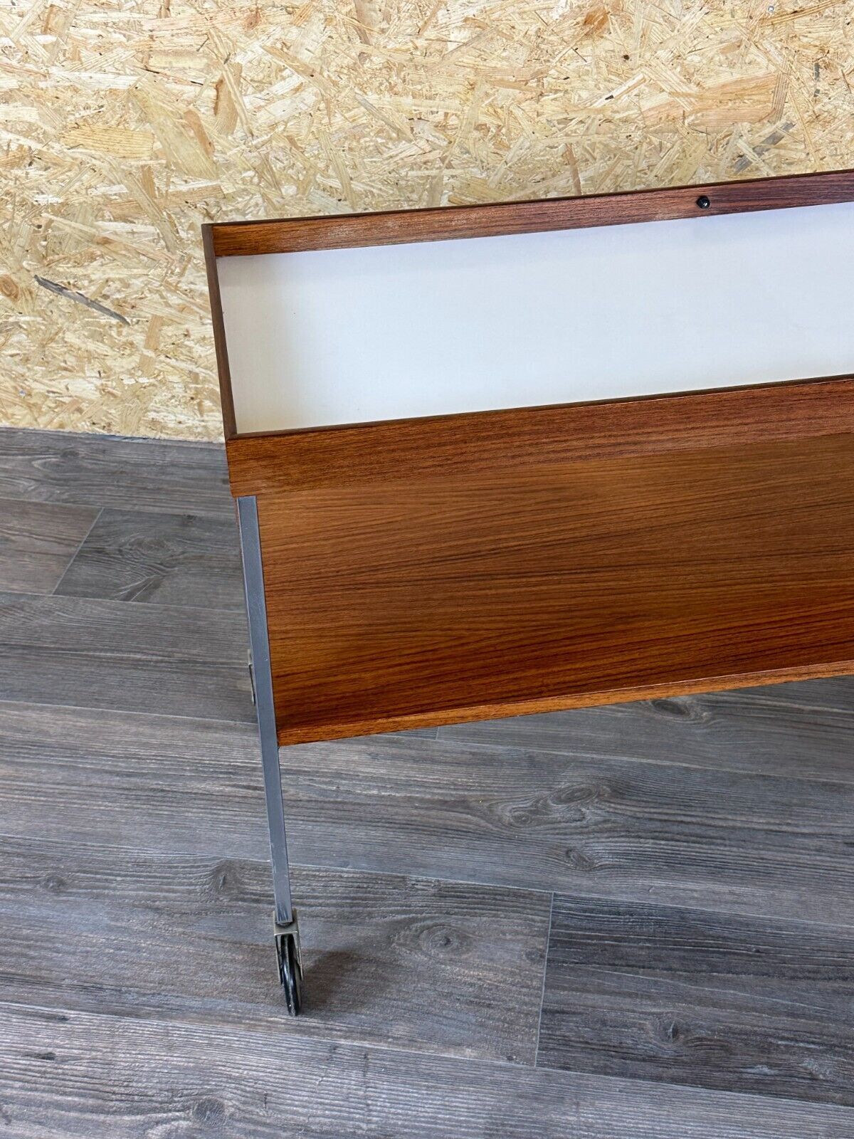 1960s 1970s serving trolley walnut teak Walter Wirz for Wilhelm Renz Design