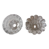 Set of two crystal candle holders in different shapes