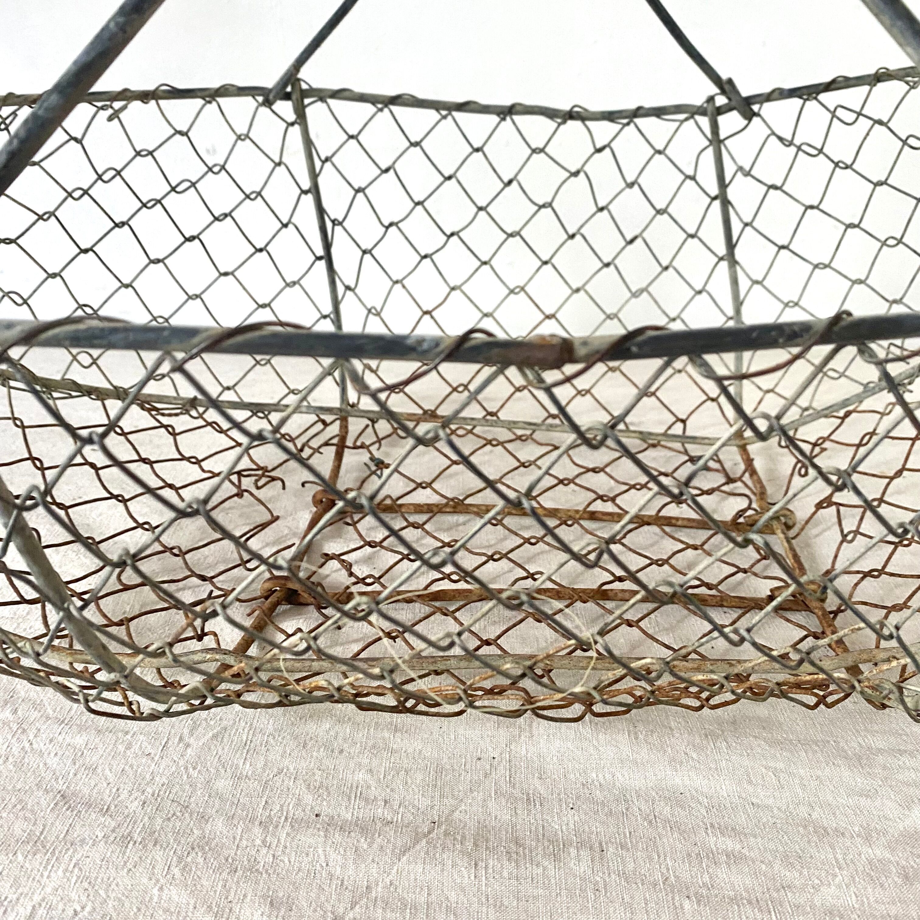 Old wire apple basket