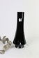Black and white tempered glass vase, vintage 1960