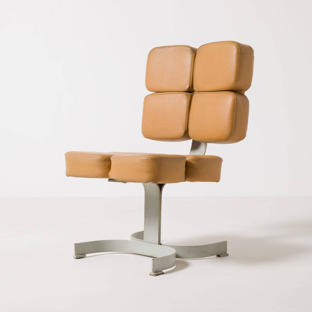 Unique brutalist chair, former Czechoslovakia, 1970s Large set available