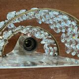 Pair of brass sconces and tassels