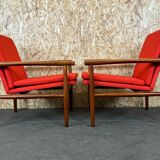 2x 60s 70s Teak Easy Chair Kai Lyngfeld Larsen Søborg Møbler Danish 60s