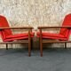 2x 60s 70s Teak Easy Chair Kai Lyngfeld Larsen Søborg Møbler Danish 60s