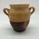 Varnished yellow terracotta confit pot