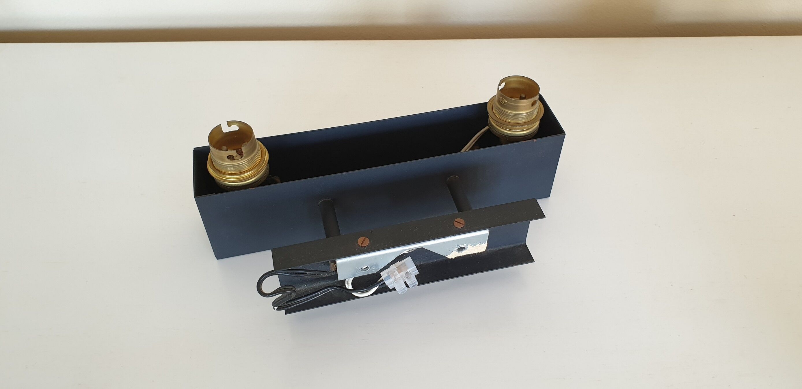 Wall lamp Arlus brass prespex 1950/1960 vintage