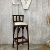 Tabouret rotin vintage