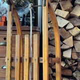 Old wooden sled Davos