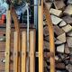 Old wooden sled Davos