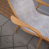 "Lamino" armchair with stool by Yngve Eckström for Swedese