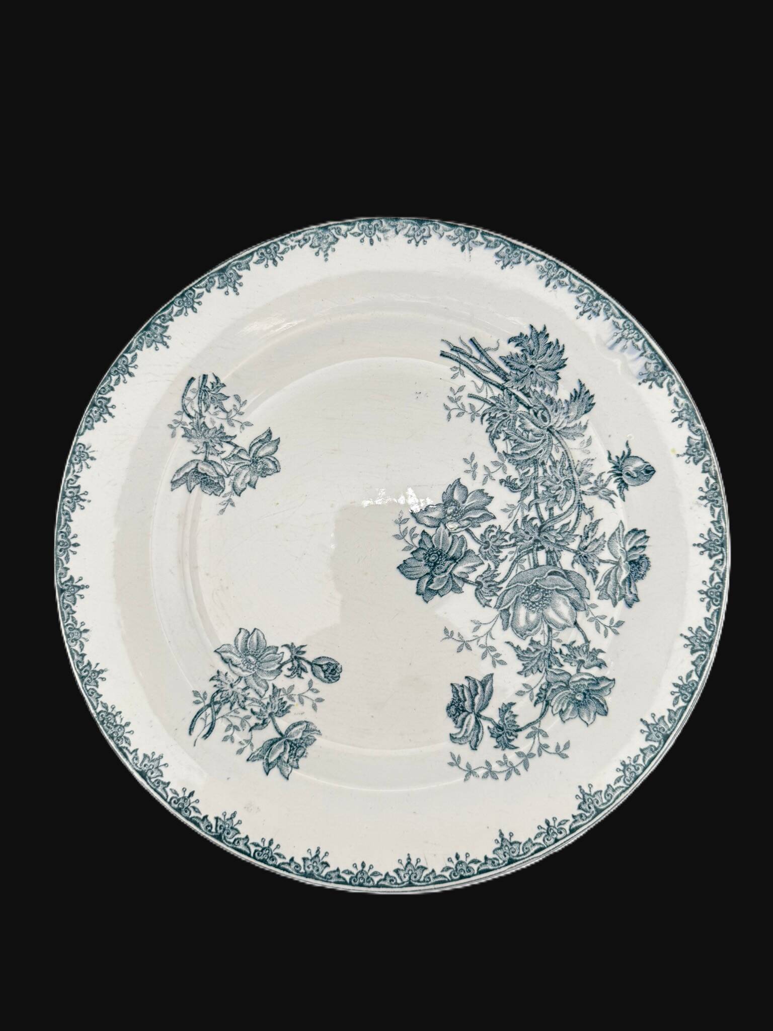 Lot Terre de Fer Anémones Clairefontaine LG –2 Assiettes et 1 Plat Ovale