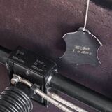 Vintage leather armchair. Swivel, on casters, multi-position. Norway, 1970s.