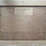 Painting "Mountain landscape" signed Sampic, artist of the Yonne 1950